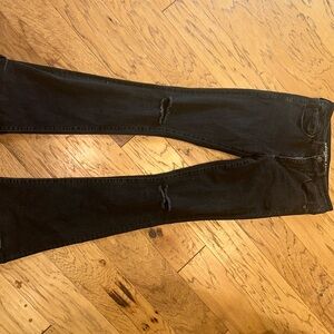 American Eagle, black, high-waist, flare